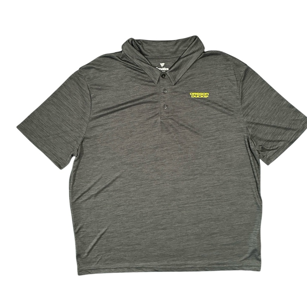 Fanatics Oregon Ducks Polo Shirt 3XL Gray Short Sleeve NCAA